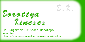 dorottya kincses business card